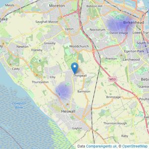 Propeller Lettings - Thingwall listings heatmap