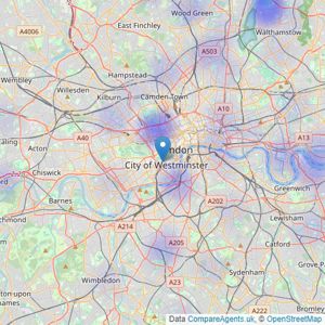 Properly - London listings heatmap