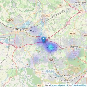 Property Assistant UK Ltd - Wokingham listings heatmap