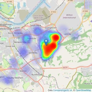 Property Express - Normanby listings heatmap