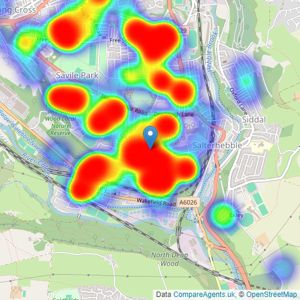 Property @ Kemp and Co - Halifax listings heatmap