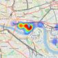 Property Liaisons - Wapping listings heatmap