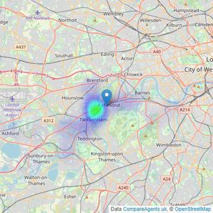 Property Partnership - Borough of Richmond-upon-Thames listings heatmap