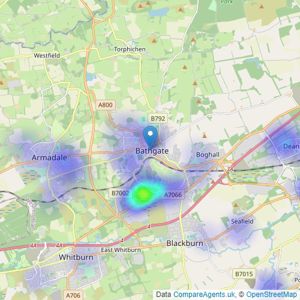 Property Webb - Bathgate listings heatmap