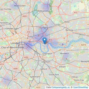 PropertyLoop - London listings heatmap