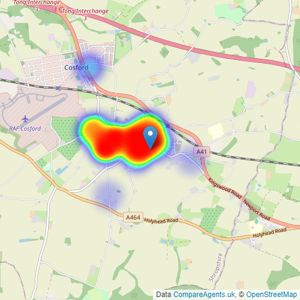 PropertyWise with Philip Wigley - Albrighton listings heatmap