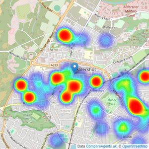 Prospect Estate Agency - Aldershot listings heatmap