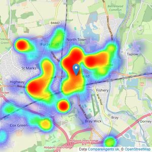 Prospect Estate Agency - Maidenhead listings heatmap