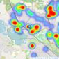 Prospect Estate Agency - Sandhurst listings heatmap