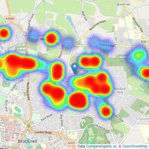 Prospect Estate Agency - Warfield listings heatmap