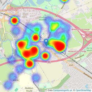 Prospect Estate Agency - Winnersh listings heatmap