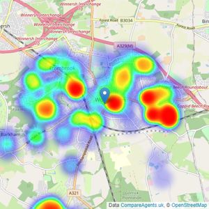 Prospect Estate Agency - Wokingham listings heatmap