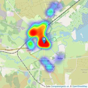 Purbeck Property - Wareham listings heatmap