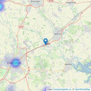 Purely Property Group - Hatfield Peverel listings heatmap