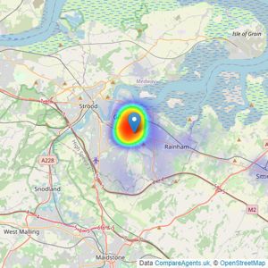 Purpleproperty - Gillingham listings heatmap