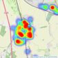 Putterills - Knebworth listings heatmap