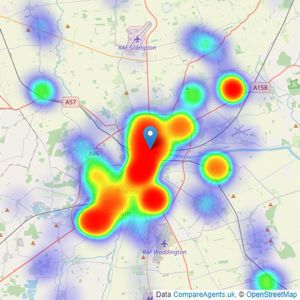 Pygott & Crone - Lincoln listings heatmap