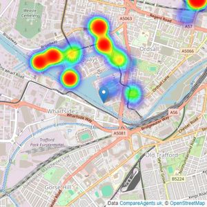 Quay Property - Salford listings heatmap