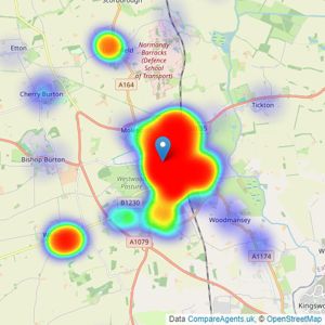 Quick & Clarke - Beverley listings heatmap