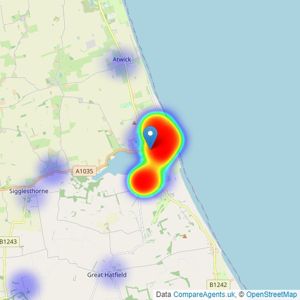 Quick & Clarke - Hornsea listings heatmap