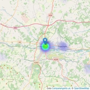 Quintons - Newbury listings heatmap