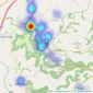 R A Bennett & Partners - Dursley listings heatmap