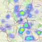 R A Bennett & Partners - Worcester listings heatmap