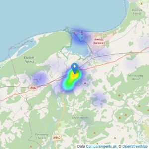 R & R Urquhart Property - Forres listings heatmap