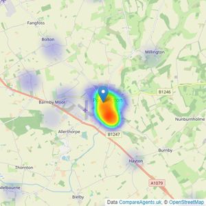 R M English Yorkshire Limited - Pocklington listings heatmap