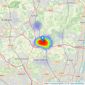 Raine & Co - Potters Bar listings heatmap