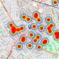 Rampton Baseley - Balham & Tooting listings heatmap