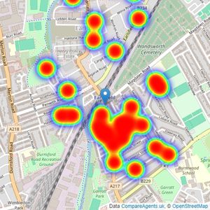 Rampton Baseley - Earlsfield listings heatmap