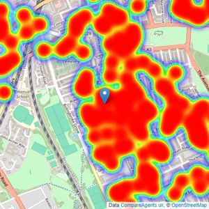 Rampton Baseley - Northcote Road listings heatmap