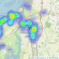 R&B Estate Agents - Lancaster listings heatmap