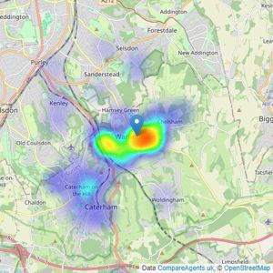 Rayners Town & Country - Warlingham listings heatmap