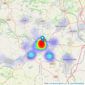 REA Estates - Bishop Auckland - Sales listings heatmap