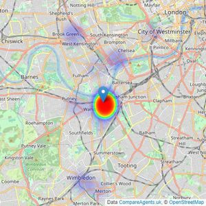 Realm Estates - London - Sales & Lettings listings heatmap