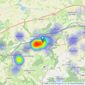 Red Hot Property - Prudhoe listings heatmap