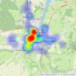 Red Squirrel Property Shop - Newport listings heatmap