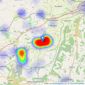 Redferns - Ottery St Mary listings heatmap