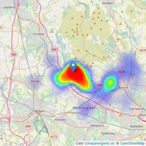 Redman Casey - Horwich listings heatmap