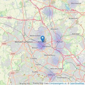 Redstones - Willenhall listings heatmap