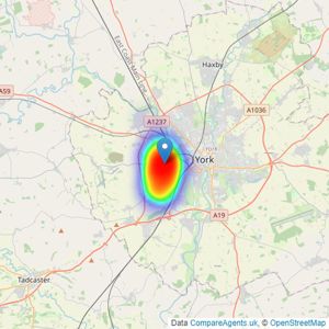 Reeds Rains - Acomb listings heatmap