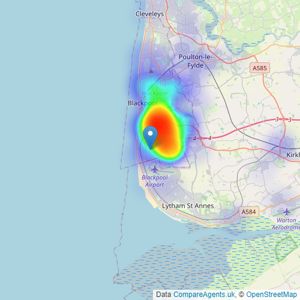 Reeds Rains - Blackpool - Highfield Road listings heatmap