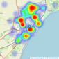 Reeds Rains - Bridlington listings heatmap