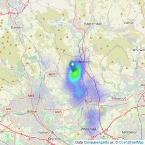 Reeds Rains - Bury listings heatmap