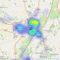 Reeds Rains - Congleton listings heatmap