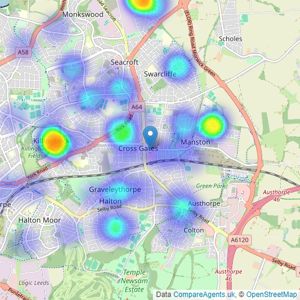 Reeds Rains - Crossgates listings heatmap