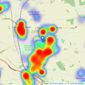 Reeds Rains - Dinnington listings heatmap