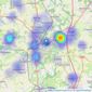 Reeds Rains - Durham City listings heatmap